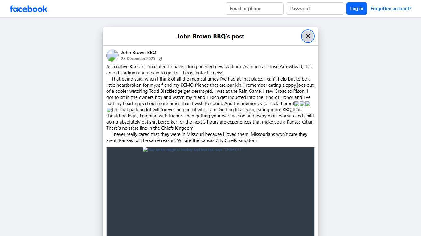 John Brown BBQ - As a native Kansan, I’m elated to have a... Facebook