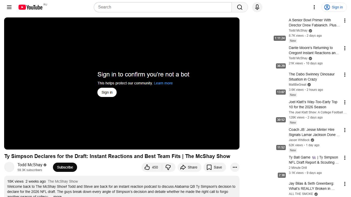 Ty Simpson Declares for the Draft: Instant Reactions and Best Team Fits The McShay Show - YouTube